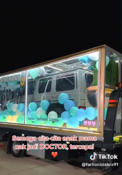 Parents Give 5 Year Old Girl Her Own G-Wagon To Motivate Her In School